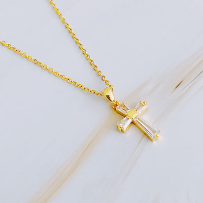 My Dear Crystal Cross Necklace