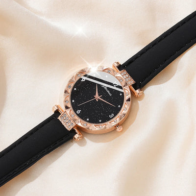 Womens Watches 5Pcs Set Luxury Rhinestone Women Fashion Elegant